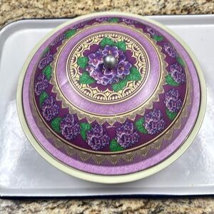 Pie Keeper African Violet Tin Box by Battistero of Florence Italy 🇮🇹